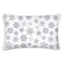 Дитяча постільна білизна в ліжечко SNOWFLAKES, срібло (SnowflakesGrey_White_140) - мініатюра 4