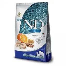 Сухий корм Farmina N&D Low Grain Ocean Cod&Orange Adult Medium & Maxi низкозерновий з тріскою та апельсином для