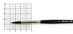 Пензель білка кругла Classic 3049R № 5 коротка ручка Kolos - мініатюра 2