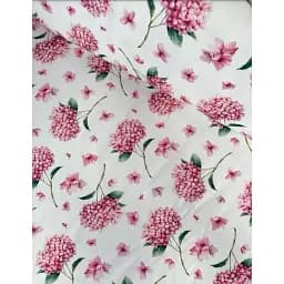 Комплект Ранер 170х30 см + серветки 30х40 см 40 шт водовідштовхувальний з 3D принтом Гортензія рожевий