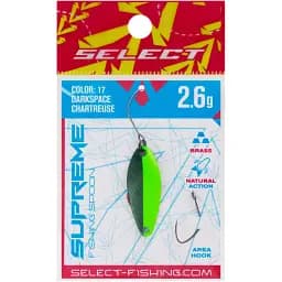 Блешня Select Supreme 2.6g 30mm #17 DarkSpace Chartreuse - мініатюра 2