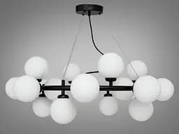 Люстра стельова Diasha LQ7063/20BK Loft "Бульбашки", 20 плафонів, 220V, G9, чорний, сучасний стиль для коридору, вітальні, кухні