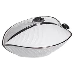 Супница 800 (мл) фарфоровая кастрюля бульонница 26×18×14 (см) с крышкой для дома и ресторана Белый с серебром Yiwu XL-4074AS