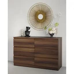 Комод для вещей MebelStar Нео 6Ш 120x43x75.5 см Дуб янтарный (MBS-1089)