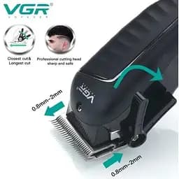 Професійна машинка для стрижки волосся VGR V-683 акумуляторна з 4 насадками 7 Вт - мініатюра 8