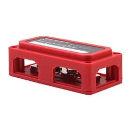Розподільчий блок з шиною Heavy Duty Bus Bar з 4-ма шпильками М8 для з'єднання кабелів 48V DC, до 300A (червоний) (101066) - мініатюра 3