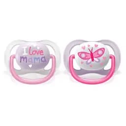 Пустушка Philips Avent Ultra Air I love для дівчинки, 0-6 місяців, 2 шт. (SCF080/02) - мініатюра 4
