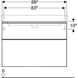 Тумба під умивальник Geberit Smyle Square 90 см 500.354.JK.1 чорний матовий - мініатюра 3