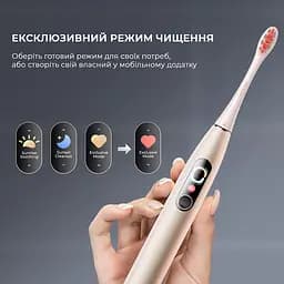Електрична зубна щітка Oclean X Pro Digital Duo Set Dark Blue + Golden - мініатюра 9