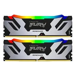 Память для настольных компьютеров Kingston Fury 32 ГБ (2x16 ГБ) DDR5 6400 МГц Renegade Silver RGB (KF564C32RSAK2-32)