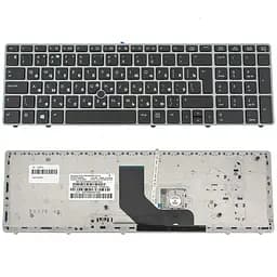 Клавіатура для ноутбука HP (ProBook: 6570b) rus, чорна, срібна рамка