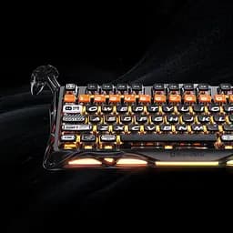 Клавіатура GravaStar Mercury K1 Pro 80keys Kailh Speedy Mint BT/WL/USB RGB CyberFlare (GSK1PRO_BO_BLK) - мініатюра 12