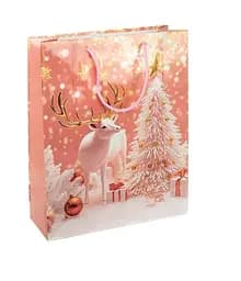 Пакет подарочный "Новый Год" 2580-1 вертикальный 18*21,5*8 см, ручка-шнурок (6927661258011) Вид 1