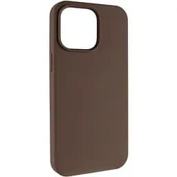 Чохол Epik Silicone Case (AA) NO LOGO with MagSafe для Apple iPhone 12 Pro / 12 (6.1) Коричневий / Brown