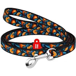 Поводок для кошек и мелких пород собак Waudog Nylon нейлоновый, рисунок "Апельсины", XS