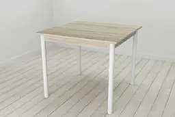 Кухонний стіл Ferrum-decor Агата 75x90x90 Білий ДСП Сонома 16мм (FRD-106258)