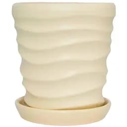 Керамічний горщик Nana Keramiks Дюна 2 л муар бежевий (duna-2-mr-beg)