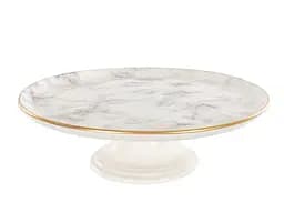 Тортівниця Alba ceramics Marble на ніжці з кришкою 30 см сіра (769-024) - мініатюра 2