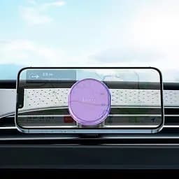 Тримач HOCO H1 Crystal magnetic (air outlet) фіолетовий - мініатюра 8