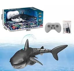 Акула на радіокеруванні, плаває у воді акумулятор 3.7 V, пульт 2.4 GHz