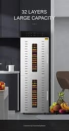 Дегідратор сушарка комерційний Food Dehydrator SS - 32H для овочів фруктів м'яса грибів 32 лотки 3000Вт - мініатюра 3