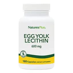 Натуральна добавка Natures Plus Egg Yolk Lecithin 600 mg, 180 вегакапсул