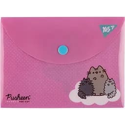 Папка-конверт Yes Pusheen B7 на кнопке (492263)