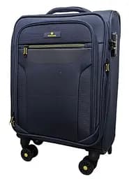 Валіза мала для ручної поклажі Worldline Airtex 616 жаккард-поліестер S Темно-синій