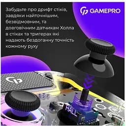 Геймпад Bluetooth джойстик GamePro GPS-13T Bluetooth 5.3/USB (PC/iOS/Android/PS3/PS4) DualShock RGB - мініатюра 9