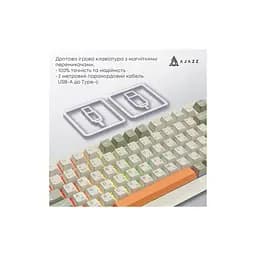 Клавіатура Ajazz AK820 MAX Flying Fish Switch RGB Wireless/Bluetooth/USB Beige (AK820MAX-FF-R) - мініатюра 5