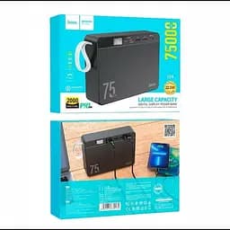 Зовнішній акумулятор Power bank HOCO J94 Overlord 22.5 W 75000 mAh PD22,5W+QC3.0 батарея швидке заряджання Чорний - мініатюра 5