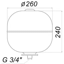 Гідроакумулятор зі змінною мембраною 12л Zilmet Hy-Pro 10bar, білий (11H0001200) - мініатюра 4