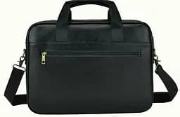 Чоловіча сумка з натуральної шкіри Tiding Bag Чорна (SA25-1131A) - мініатюра 3