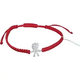 Браслет з текстилю TOP Silver з срібними вставками. 550129Б