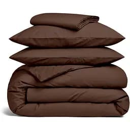Комплект постільної білизни Cosas Cocoa brown CS1 Євро варена бавовна каштан (82WashedCotton_CocoaBrown_El180x30-CocoaBrown_200)