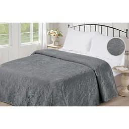 Покрывало однотонное Love You, 240х220 см, серое (8367)