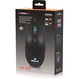 Комп'ютерна мишка Real-El RM-515 USB Black (EL123200059) - мініатюра 9