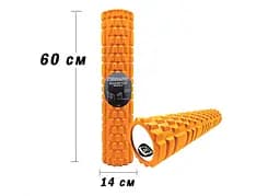Масажний ролер EasyFit Grid Roller 60 см v.3.1 помаранчевий (EF-2037-OR) - мініатюра 3
