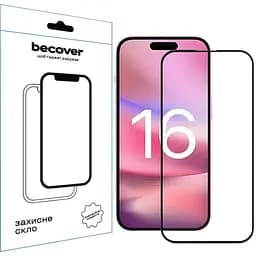 Захисне скло BeCover для Apple iPhone 16 Black (712122)