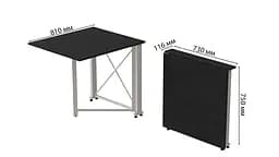 Стіл-книга трансформер Оріон 1 Ferrum-decor 750x810x730 Білий метал ДСП Сосна Кембра 16 мм (FRD-104606) - мініатюра 6