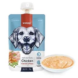 Сухий корм Wanpy Chicken Carrot & Pea ванпи крем-суп курка з морквою рідкий корм для собак 90 г