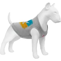 Майка для собак Waudog Clothes малюнок "Прапор", сітка, M, B 38-41 см, C 20-23 см сірий