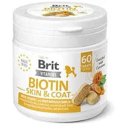 Вітаміни для собак Brit Vitamins Biotin Skin & Coat Care для шкіри та шерсті 60 таблеток