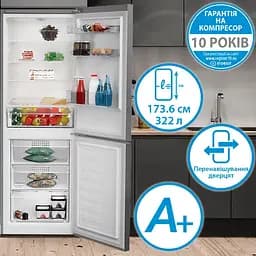 Холодильник Indesit з нижньою морозильною камерою 173.6x60х65.2, холод.відд.-209л, мороз.відд.-113л, 2дв., А+, ST, сріблястий - мініатюра 5