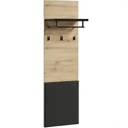 Вішалка Lenart Квант дуб артизан/чорна 400x270x1330 мм (670314)
