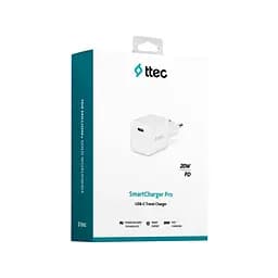 Мережевий зарядний пристрій Ttec SmartCharger USB-C /20Вт White (2SCP01B)