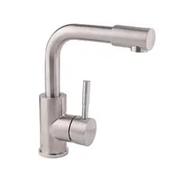 Смеситель для умывальника Г-образный гусак Ø35 Wezer EKO1B-01 1/10 Нержавеющая сталь