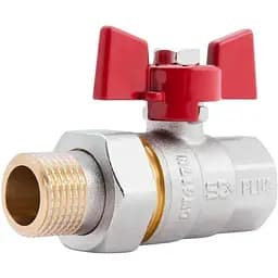 Кран шаровой Thermo Alliance "Американка" Standart 1/2"ВН прямой, латунь, PN40, бабочка SD220NW15PN40
