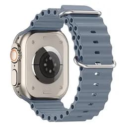 Силіконовий ремінець на смарт-годинник для Apple Watch 38,40,41,42 mm, Ocean Band, stone lotus blue, зі зручною застібкою, для годинника епл вотч, спортивний, ArmorStandart (ARM74236) - мініатюра 3