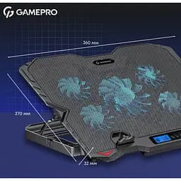 Охолоджувальна підставка для ноутбука до 15,6 дюйма GamePro GPCP-560 5xfans - мініатюра 10